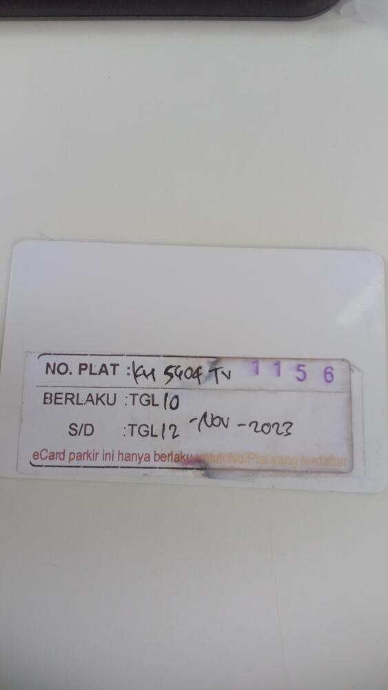 Kartu member kembali id 1156