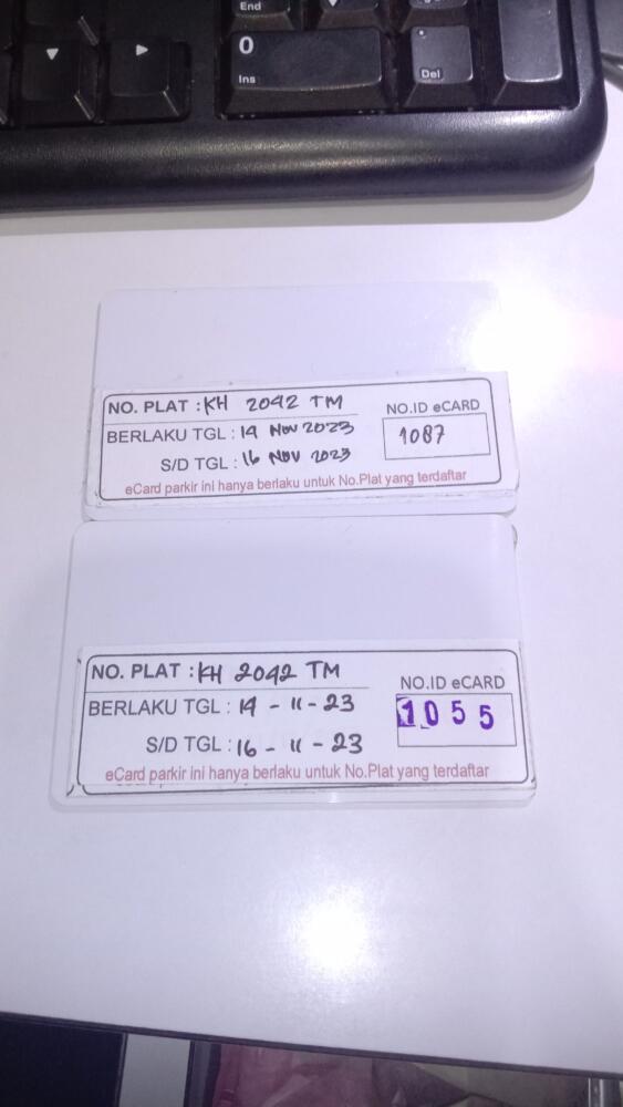 Kartu member id 1087 pindah ke id 1055