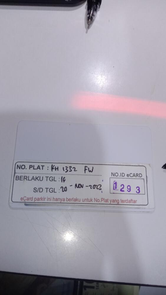 Kartu member kembali id 1293