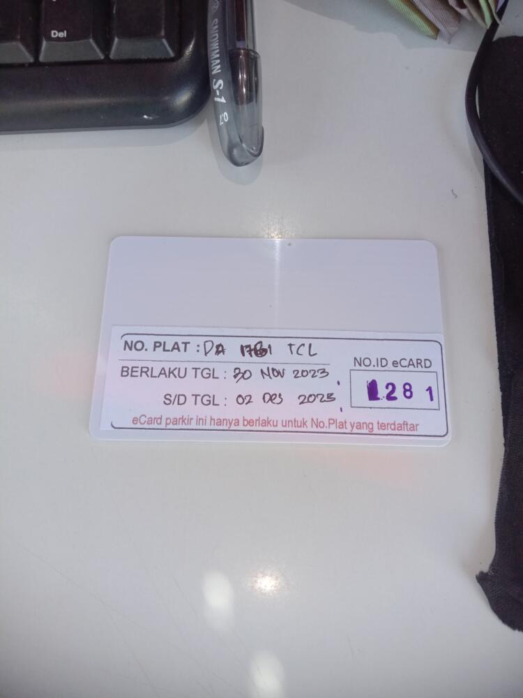 Kartu member kembali id 1281