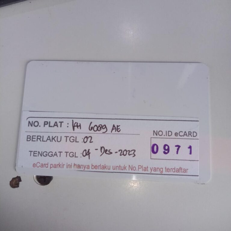 Kartu member kembali id 971