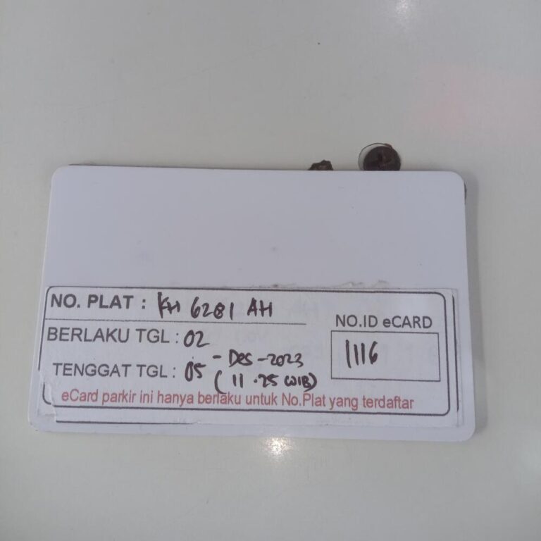 Kartu member kembali id 1116