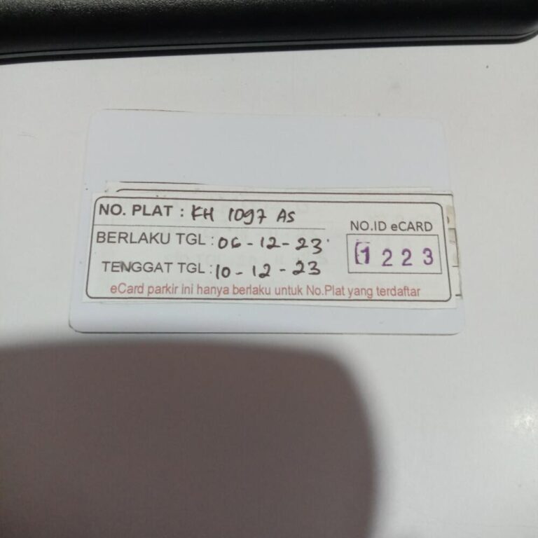 Kartu member kembali id 1223