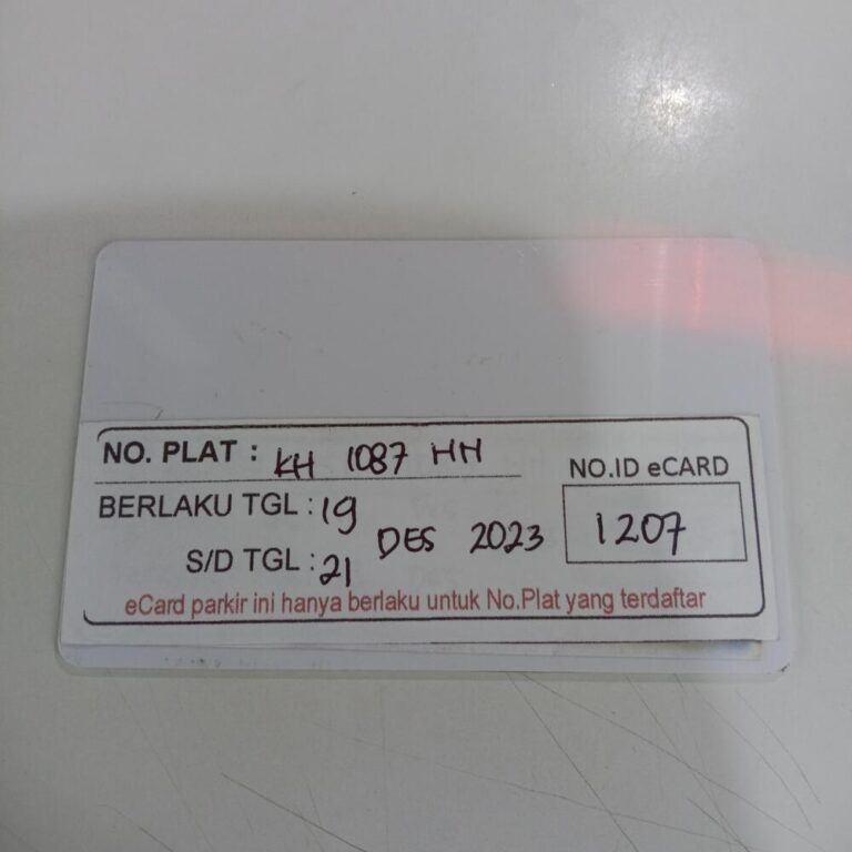 Kartu member kembali id 1207