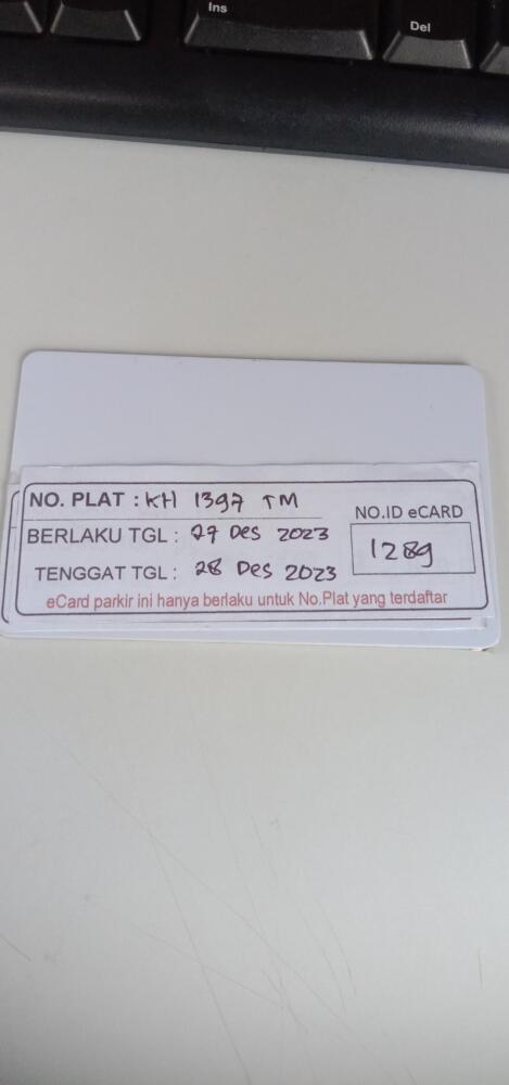 Kartu member kembali id 1289