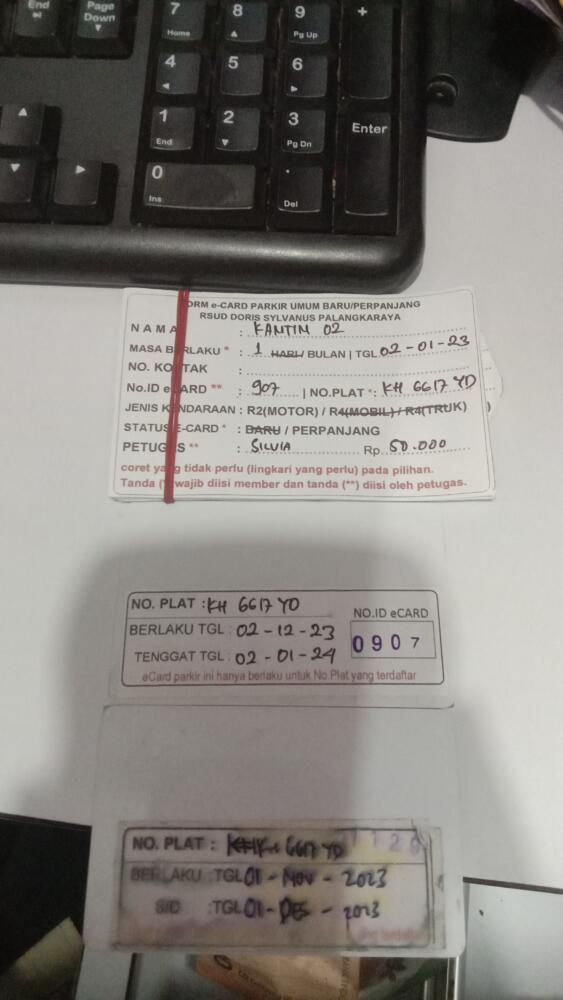 Perpanjang dan pindah kartu member id 1129 ke 907