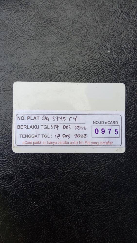 Kartu member kembali id 975