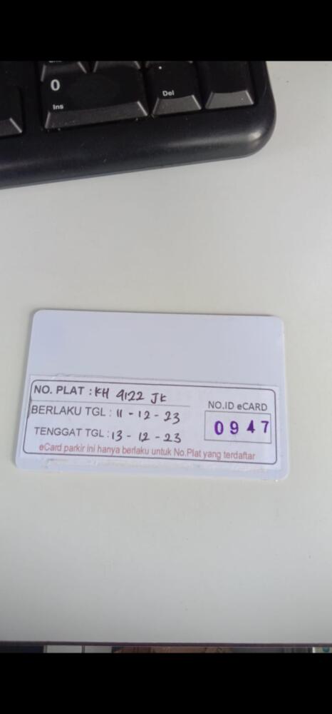 Kartu member kembali id 947