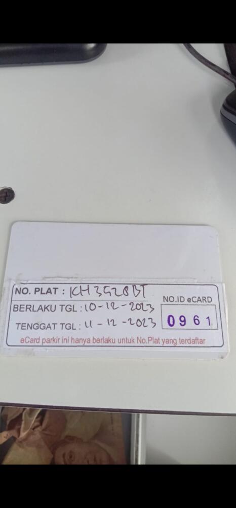 Kartu member kembali id 961