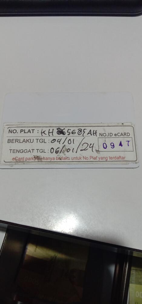 Kartu member kembali id 947