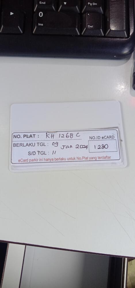 Kartu member kembali id 1280