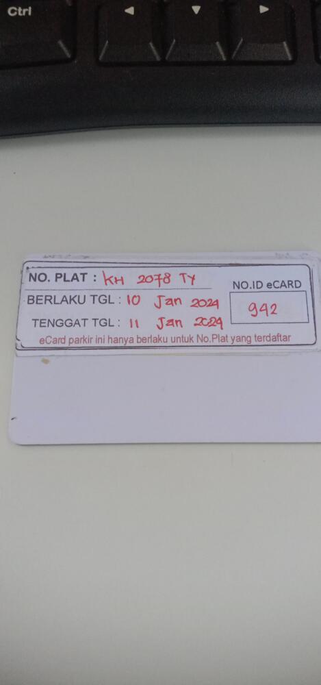 Kartu member kembali id 942