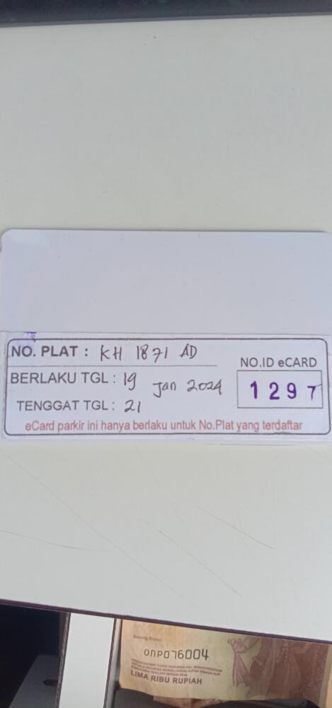 Kartu member kembali id 1297