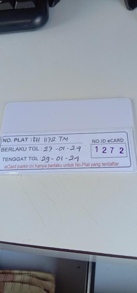 Kartu member kembali id 1272