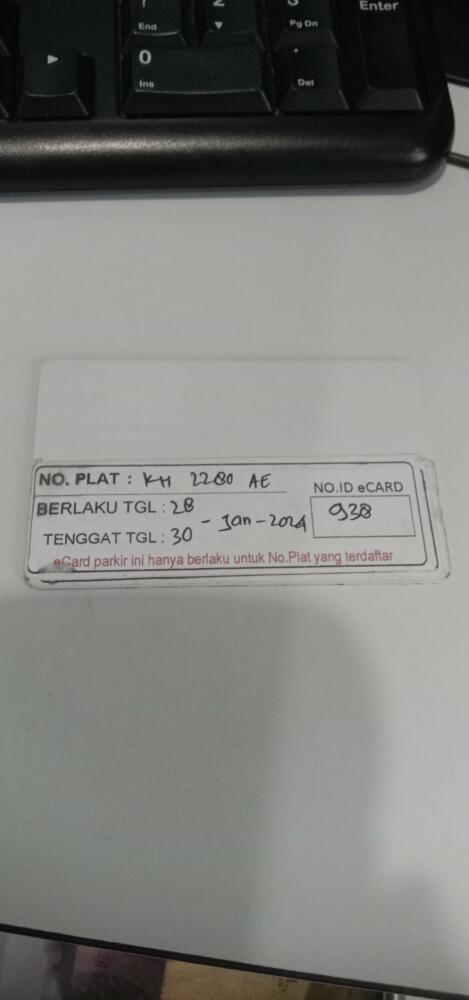 Kartu member kembali id 938