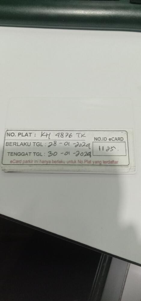 Kartu member kembali id 1125