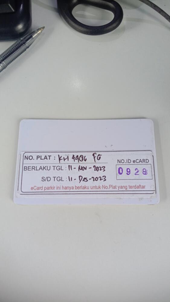 Kartu member kembali id 928