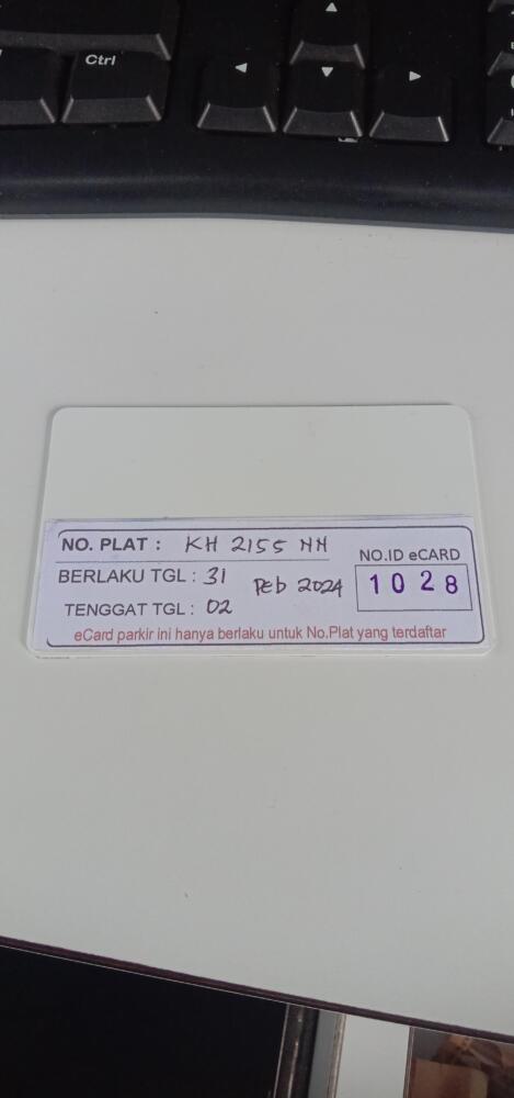 Kartu member kembali id 1028
