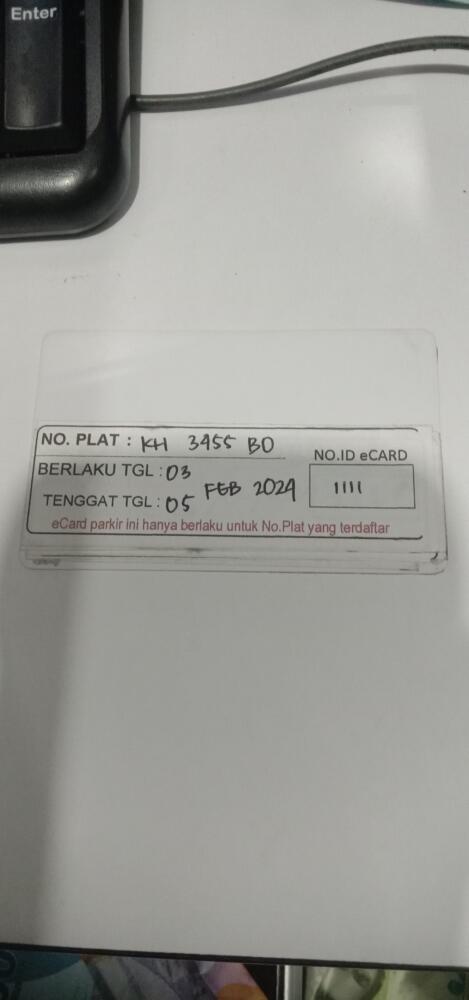 Kartu member kembali id 1111