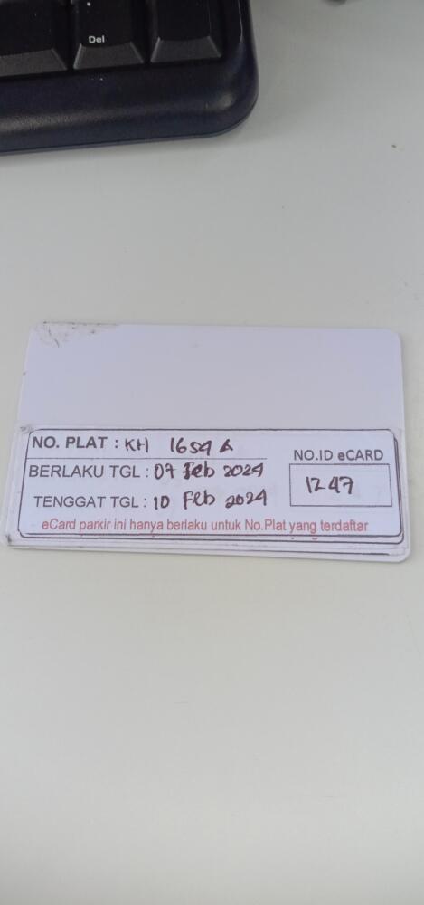 Kartu member kembali id 1247