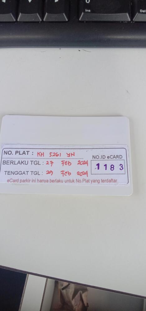 Kartu member kembali id 1183