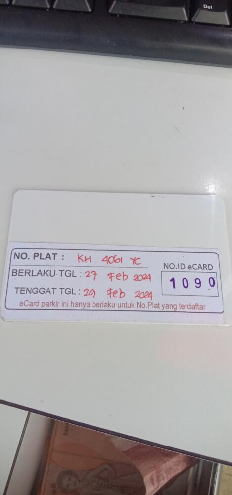 Kartu member kembali id 1090
