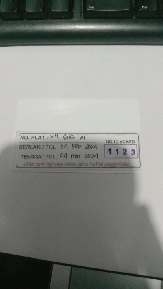 Kartu member kembali id 1123