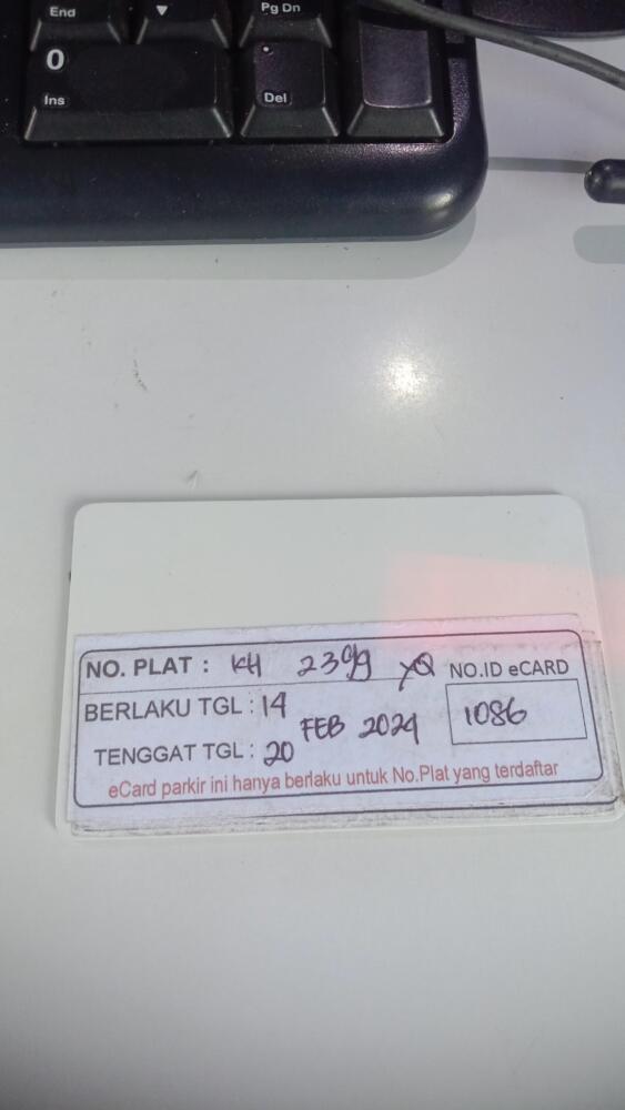 Kartu member kembali id 1086