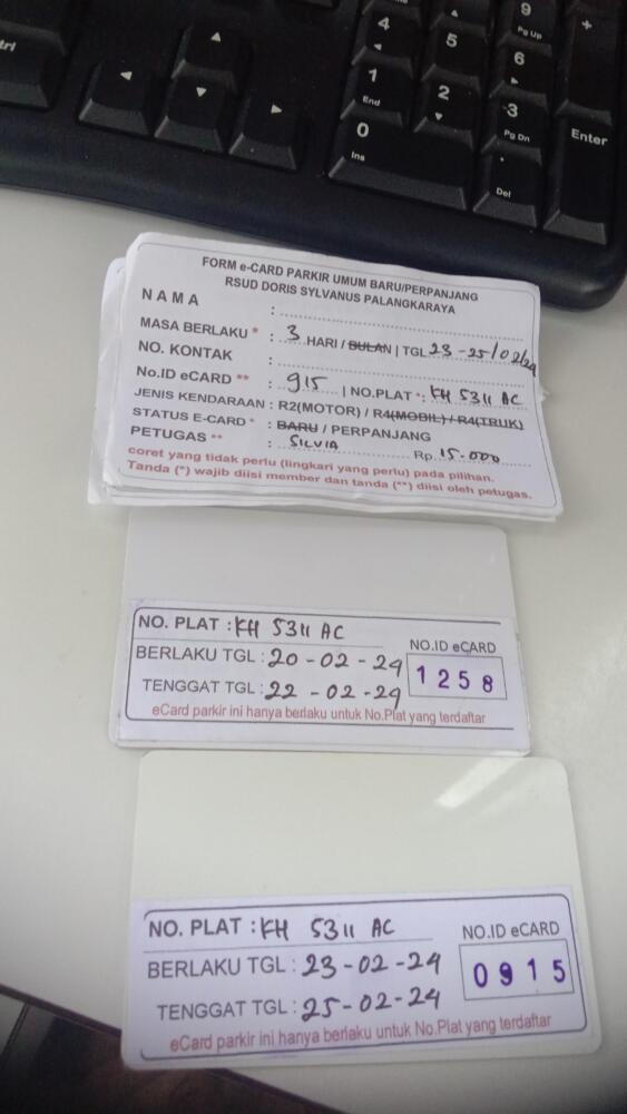 Perpanjang dan pindah kartu member id 1258 ke 915