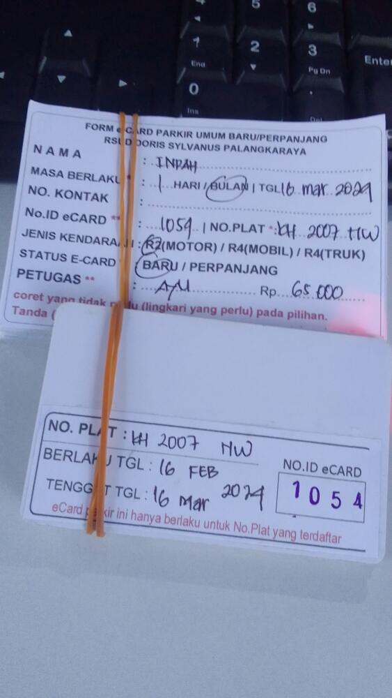 kARTU MEMBER BARU ID:1054