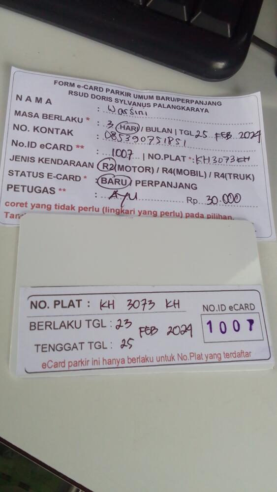 kARTU MEMBER BARU ID:1007