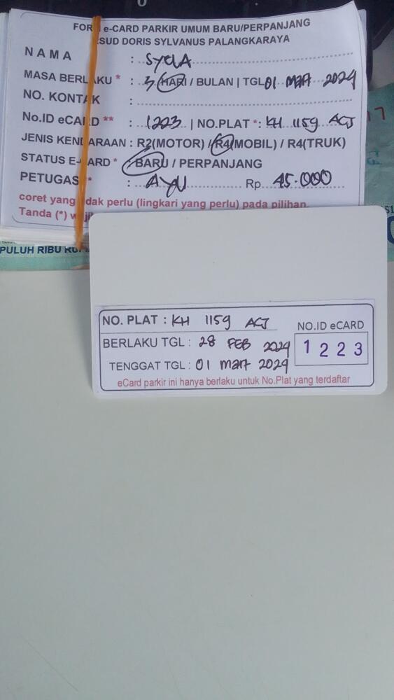 kARTU MEMBER BARU ID:1223
