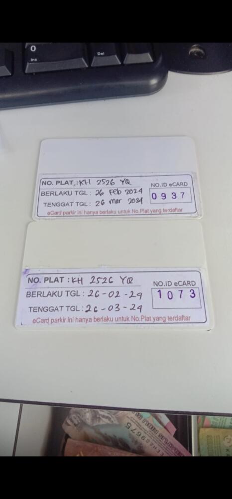 Kartu member id 937 pindah ke id 1073