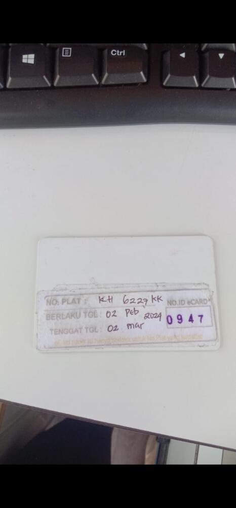 Kartu member kembali id 947