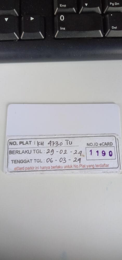 Kartu member kembali id 1190