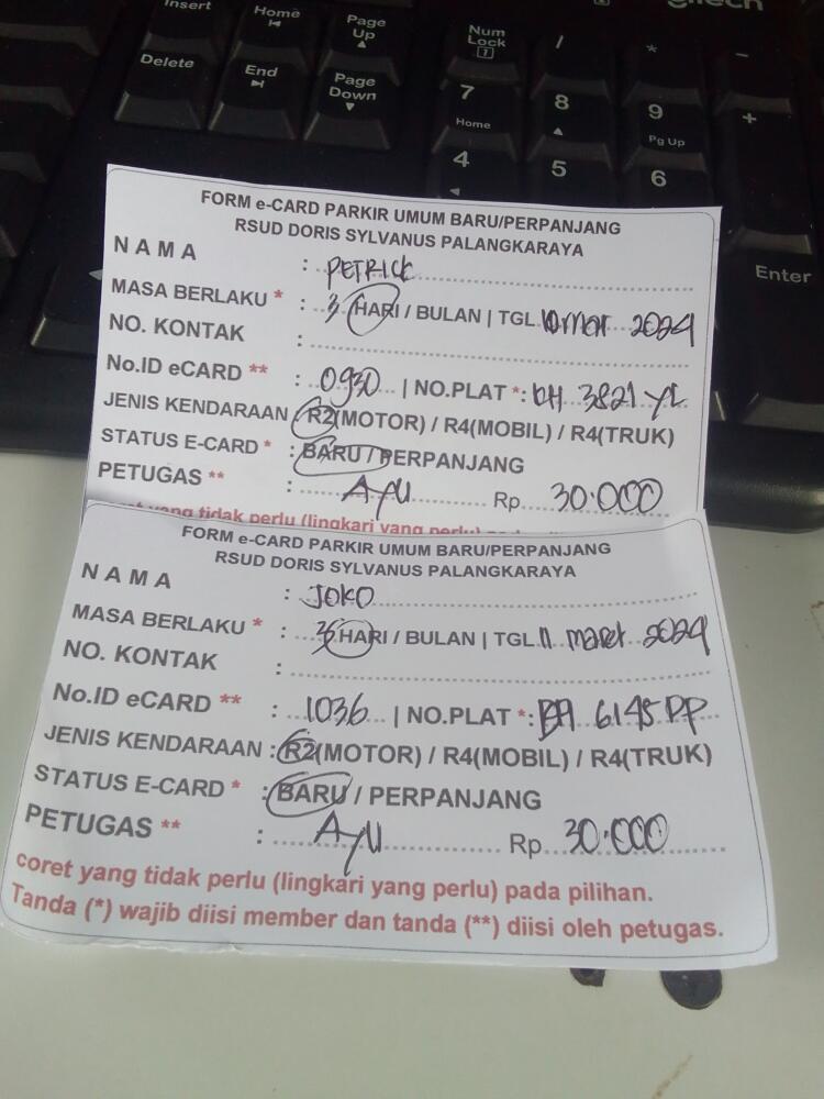 kARTU MEMBER BARU ID:930,1036