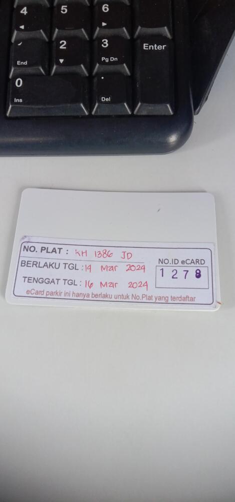 Kartu member kembali id 1278