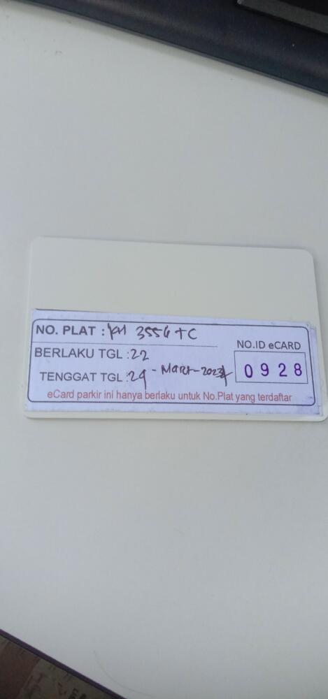 Kartu member kembali id 928