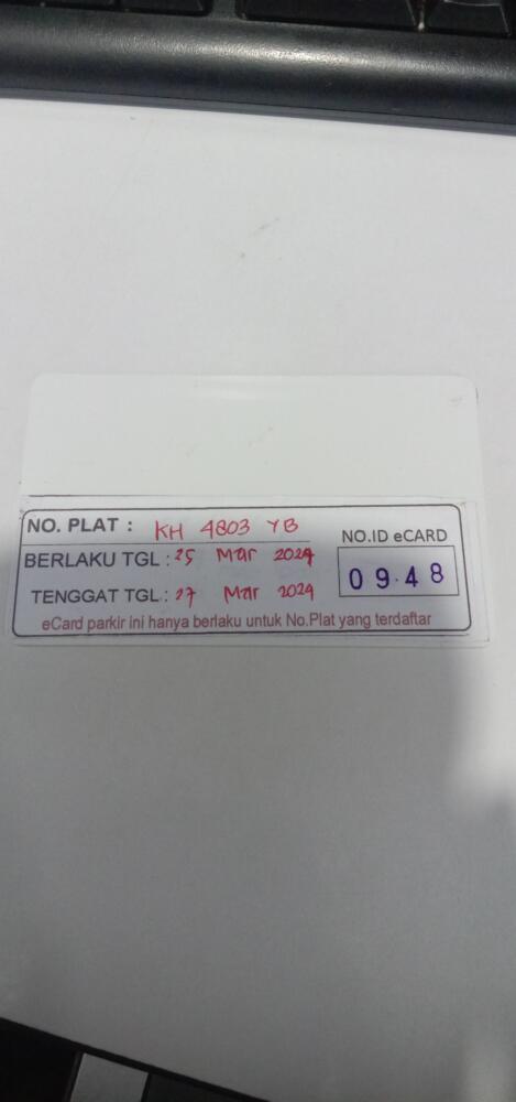 Kartu member kembali id 948