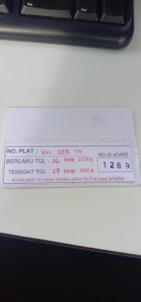 Kartu member kembali id 1289