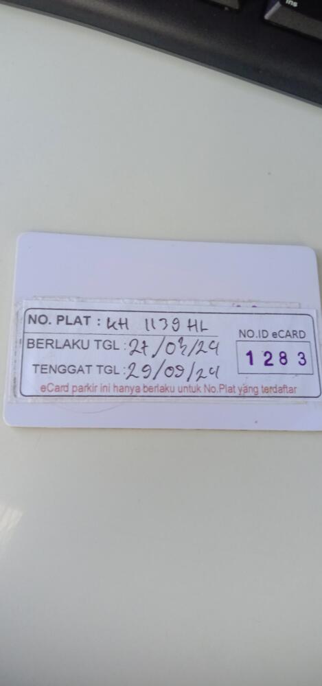 Kartu member kembali id 1283