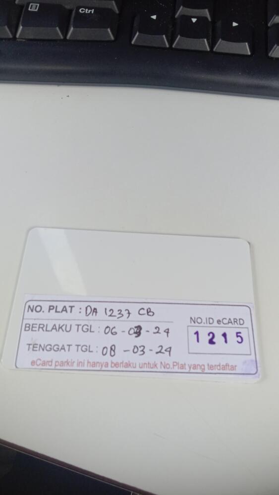 Kartu member kembali id 1215