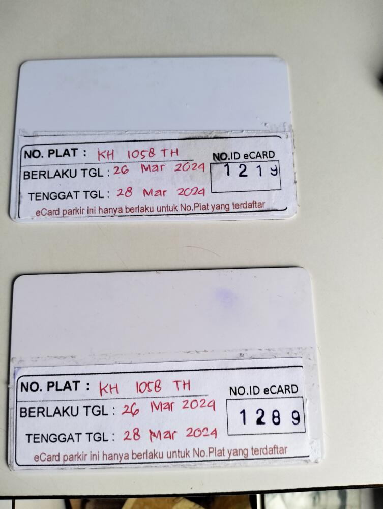 GANTI KARTU DARI ID 1219 KE ID 1289