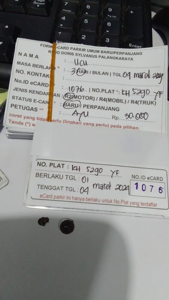 kARTU MEMBER BARU ID:1076
