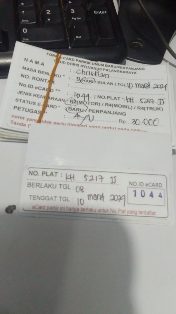 kARTU MEMBER BARU ID:1044