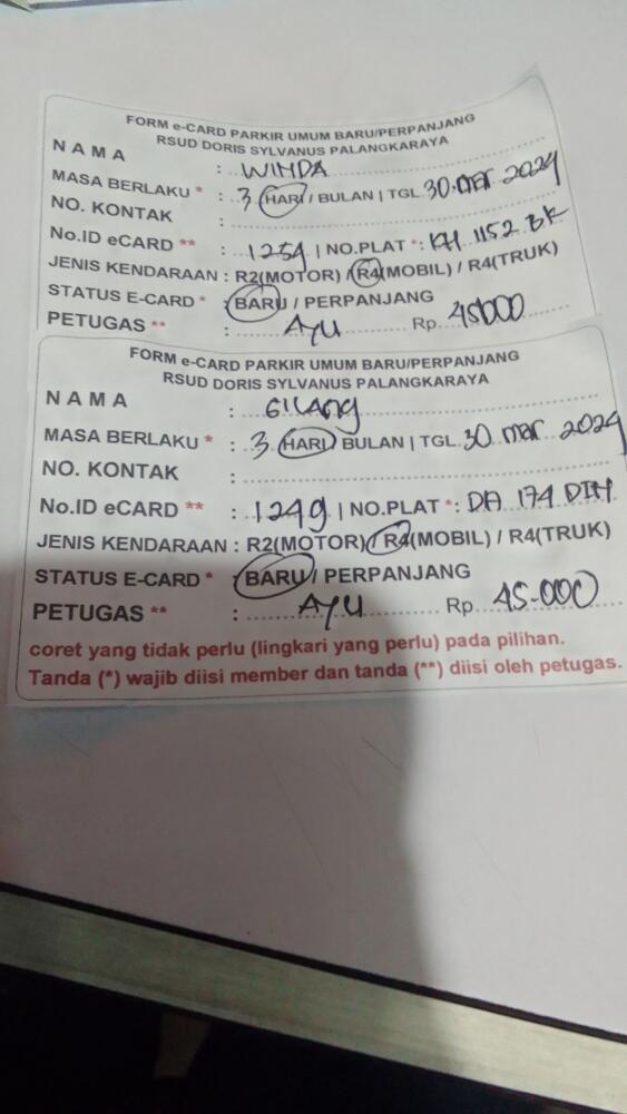 kARTU MEMBER BARU ID:1254,1249