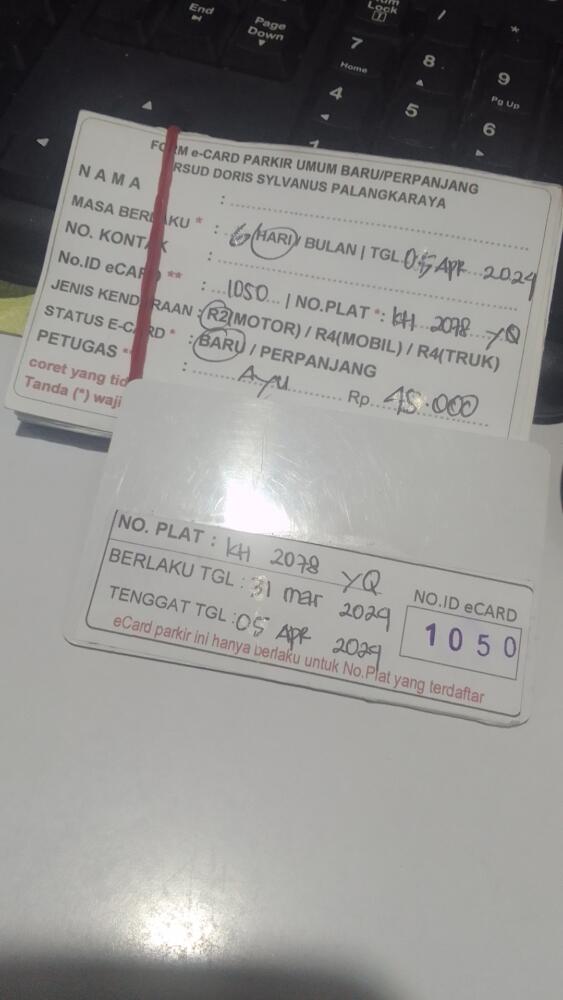 kARTU MEMBER BARU ID:1050