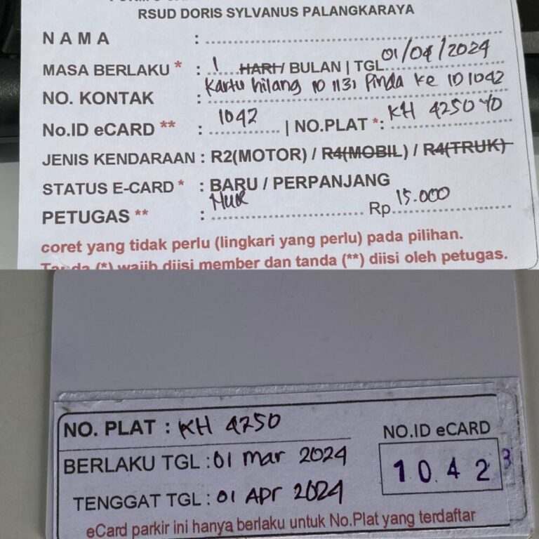 Kartu member hilang ID 1131 pindah ke ID 1042