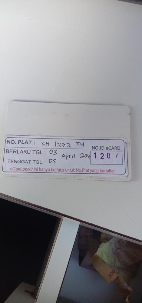 Kartu member kembali id 1207