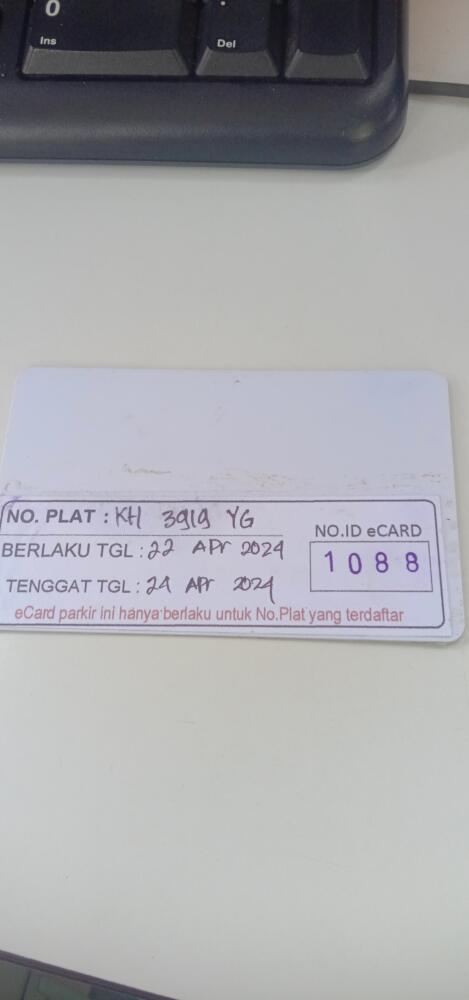 Kartu member kembali id 1088